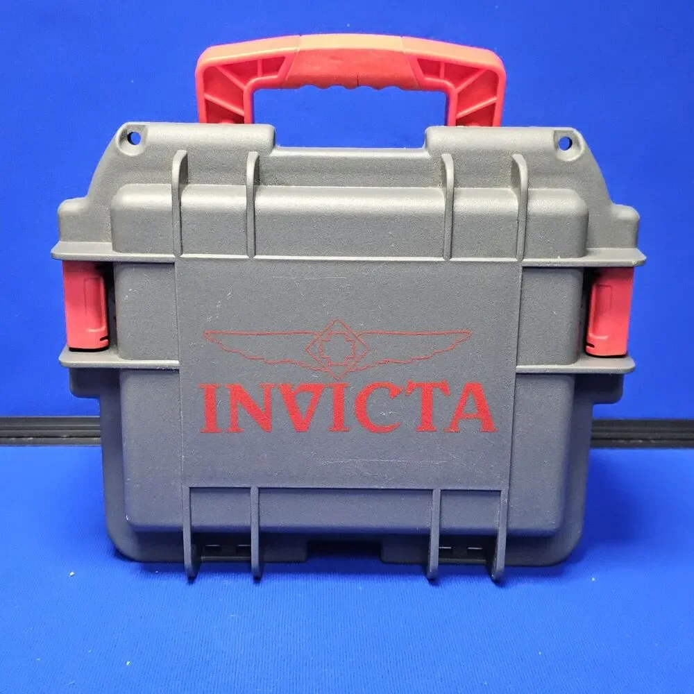Heavy Duty Gray/Red Invicta 3 Slot Pro Dive Watch Case: Virtually Indestructible